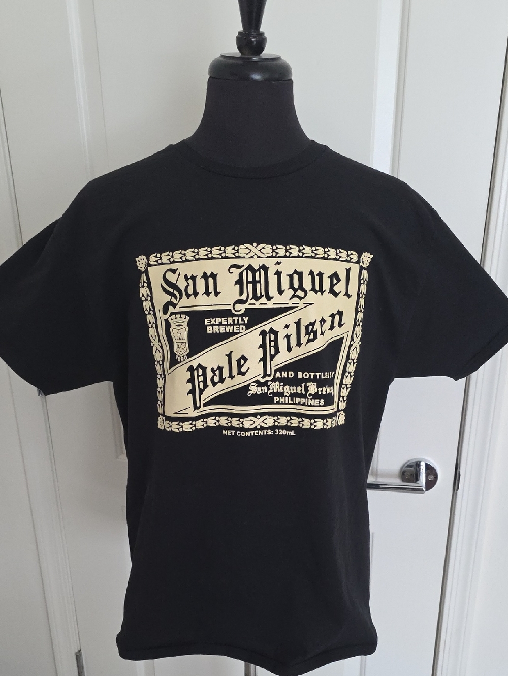 San Miguel Pale Pilsen Black Tee With Cream Graphic